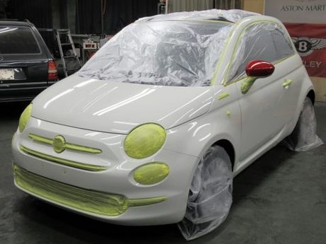 FIAT 500 ツインエアー ドルチェビータ（3BA-31209）磨き＆ガラス